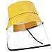 Produktbild EXTSUD Kinder Schutzmütze Fischerhut, Anti-UV-Sonhut für Outdoor Unisex Gesichtschutz Mütze Schutzhutabdeckung Anti Staub, Anti Fog, Anti-Beschlag, Gelb