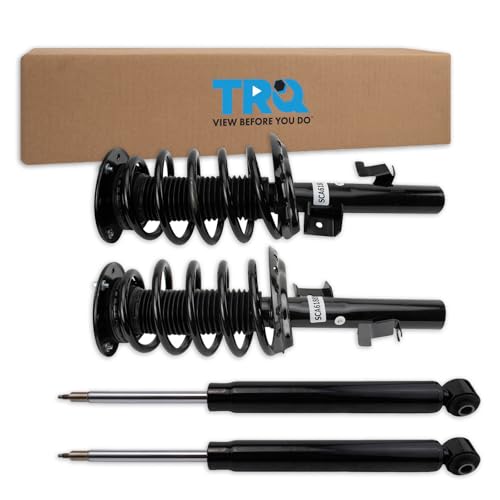 Image of TRQ Front and Rear Complete Strut Assembly & Shock Absorber Kit Complete Strut & Coil Spring Assembly Compatible with 2010-2016 Volvo XC60