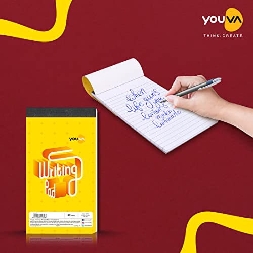 Image of Navneet Youva | Patti Bound | Writing Pad | 10.5x19 cm | Single Line | 80 Pages | Pack of 5