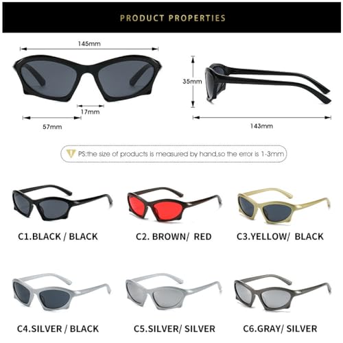 Trend Steampunk Sunglasses Goggle Women Men Fashion Sun Glasses Punk Eyewear Female Mirror Shades Eyeglasses UV4004