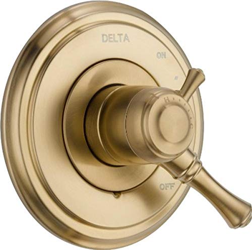 Delta Faucet Cassidy 17 Series Dual-Function Shower Handle Valve Trim Kit, Champagne Bronze T17097-CZ (Valve Not Included)
