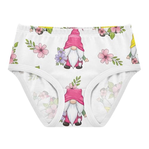 Cotton Girls Underwear Toddlers Colorful Cartoon Gnomes White Panties for Girl Funny Underpants Briefs 2t