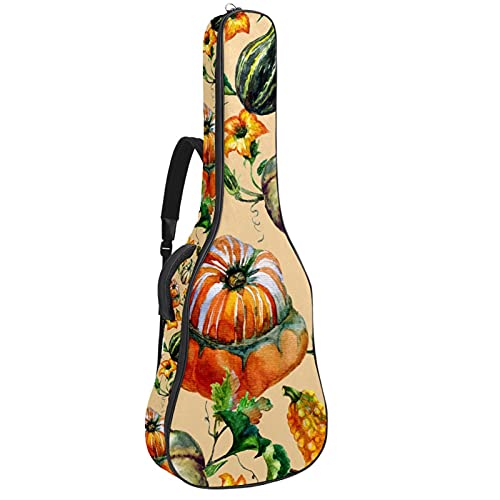Sac à dos guitare citrouille d'automne 106 cm pour acoustique et classique