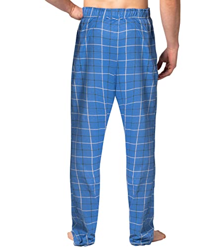 Pantalon de pyjama en maille jersey de coton bleu taille large - 3
