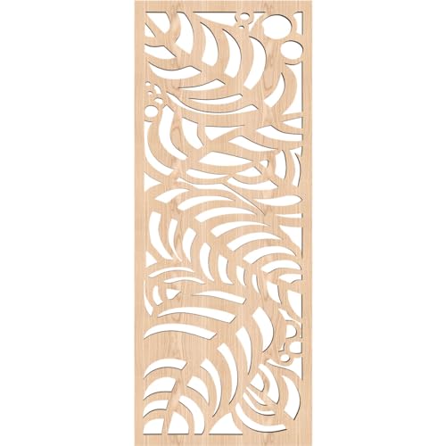 Image of Mills Decorative Pierced Fretwork Wood Wall Panels, 9 3 /8 inchW x 24 3 /8 inchH x 3 /8 inchT, Red Oak