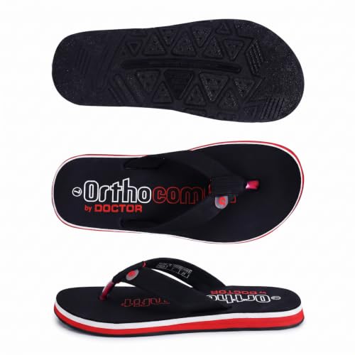 Image of DOCTOR EXTRA SOFT Men's Orthopedic Tpr Slippers With Cushion Footbed For Adult|Stylish & Anti-Skid|Comfortable & Light Weight|Casual Durable Waterproof Everyday Dr. Home Flip Flops Gents & Boys D-36