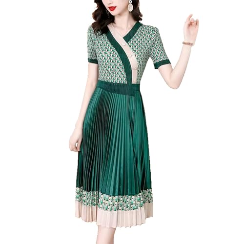 Robe de plage fluide col en V avec manches courtes pour un confort d'été total