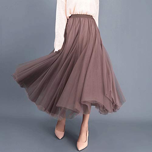Dames lange tule rok, A-lijn tule rok, universele maat, elegante bruiloft tutu maxi-rokken - Image 3