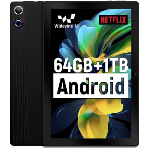 Image of Android 16, Octa-Core, 10GB RAM 64GB ROM Tablet, 2-in-1 Tablet Bundle with Keyboard, Wireless Mouse, Stylus, Leather Case, Dual Camera