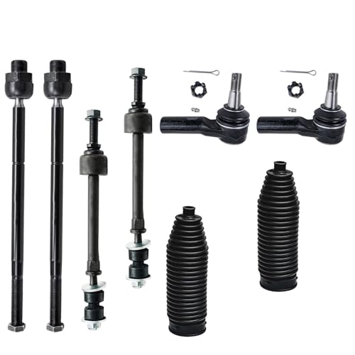 Image of Detroit Axle - 4WD 10pc Front Struts Kit for 2009-2010 Dodge Ram 1500, 2011-2012 Ram 1500, Struts & Coil Spring Tie Rods Sway Bars Boot & Bellows Replacement Suspension Ready Struts Shocks Assembly
