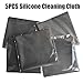 UMOKO 5-Pack Silicone Gun Cleaning Cloth, 12x12 Inches Reusable Microsuede Wipes for Firearms and Tools