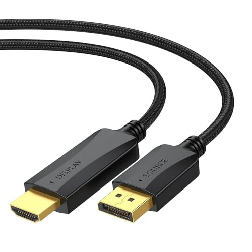 Image of 4K DisplayPort to HDMI Cable 10 Feet, Display Port DP 1.2 to HDMI 1.4 Cord