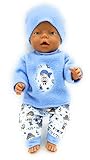  Puppenanzug in Handarbeit gefertigt passend für zb Baby Born, Chou Chou, Annabell Kleidung Set Bekleidung 06 boy junge in verschiedenen Größen 36, 43, 48 cm