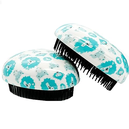 T is for Tame – Detangling Brush for Toddlers & Kids, Mini Detangler Brush Tames Knots, No Tears or Tantrums, Perfect Size & Shape for Kids Hands (2 Pack)