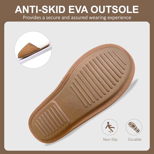 Image of Mens Scuff Slippers Micro Suede Memory Foam Slide Clogs Slip on Indoor Outdoor House Shoes