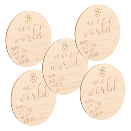 HAPINARY Wooden Newborn Birth Announcement Sign Round Name Sign for Nursery Announcement