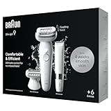 Braun Silk-épil 9, Epilator with Pivoting Head for Easy Hair Removal, Wet & Dry, Lasting Smooth Skin, with Lady Shaver Head & Trimmer Comb, 9-441, White/Silver with EU Plug - Image 7