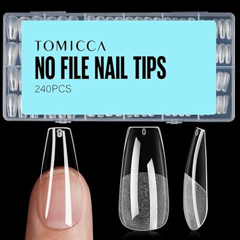 TOMICCA Medium Coffin Nail Tips Cover