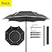 Fishing Umbrella Water Proof Outdoor Sunshade Shelter Canopy - with 360° Tilt Telescoping Pole - Portable Beach Umbrellas with Carry Bag - Windproof Garden Parasol with Sand Anchor good