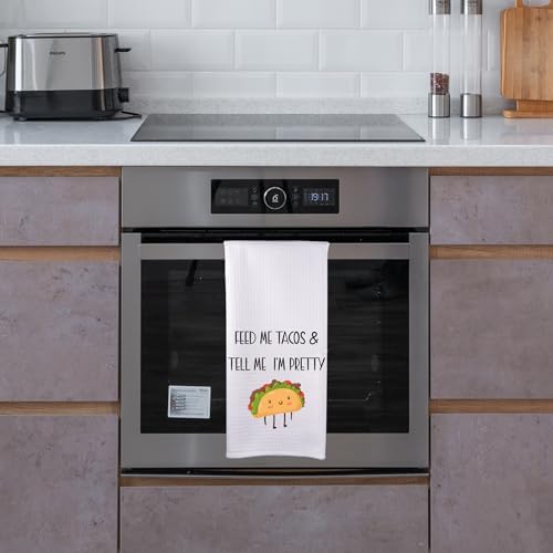 Taco Kitchen Towels, Funny & Decorative, Multicolor, 16 x 24 Inches, Polyester, Adult Women's Gift