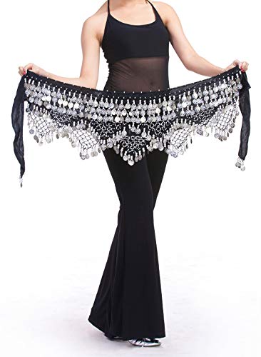 Aivtalk Women Belly Dance Hip Scarf with Coins Velvet Belly Dance Belt 320 Coins4