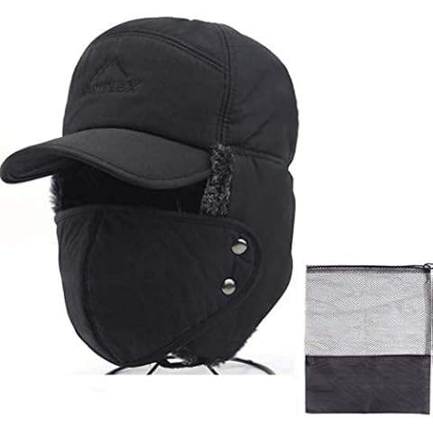 RUIXIB Chapka Hiver Doublure Fausse Fourrure Cover