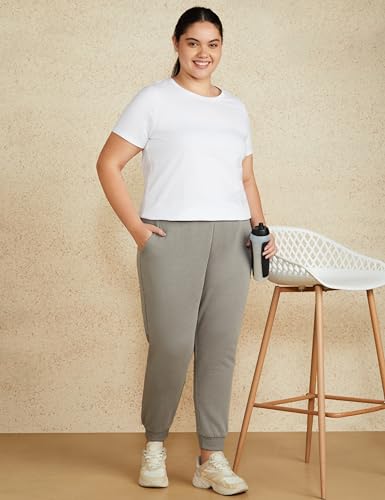 Image of Amazon Brand - Symbol Women Jogger Track Pants | Ankle Length | Regular Fit | Fleece (Available in Plus Sizes)