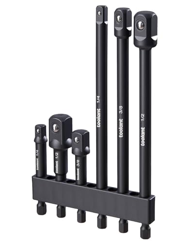 toolant Impact Grade Socket Adapter Set, 6 pcs, 1/4
