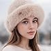 Women's Bucket Hat Fisherman Hat Winter Artificial Fur Outdoor Fashion Retro Fluffy Soft Plush Warm (US, Numeric, 7, 7 1/4, Beige)