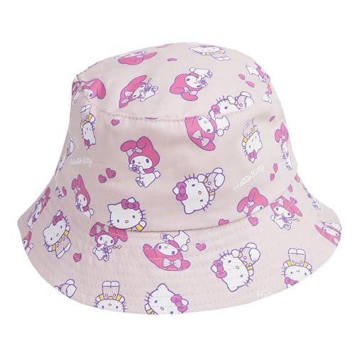 Gorro Pescador Hello Kitty para Niñas de 2 a 8 Años Infantil con Diseño Colorido y Divertido, Cómodo y Ligero para el Verano, Playa, Paseos al Aire Libre y Uso Diario