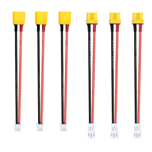 MEIVIFPV 6PCS XT30 to PH2.0 Male Female Adapter Conversion Cable Wire 22AWG 10cm jst ph 2.0 Connector kit