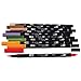 Tombow 56168 Dual Brush Pen Art Markers, Secondary, 10-Pack. Blendable, Brush and Fine Tip Markers