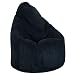 Hippo Fauteuil Pouf | en Cordon Jumbo 'Le Rhino' | Chaise Longue Gaming pour Salle De Séjour Intérieure | Fabriqué Au Royaume-Uni | Conception Ergonomique pour des Heures De Détente (Noir)