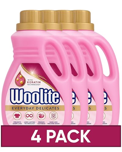 Woolite Laundry Detergent Liquid 750ml Pack of 4 For Delicates Hand & Machine Wash 48 Washes