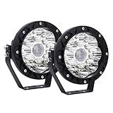 Safego 100W LED 作業灯 ワークライト 5インチ 白 6000K スポットライト 狭角(30度) 丸形 車外灯 フォグランプ 汎用 9連 LED 8000lm 農業機械 ハイパワー 12V-24V対応 汎用 防水・防塵・耐震・長寿命 車外灯 2個入 (100W)