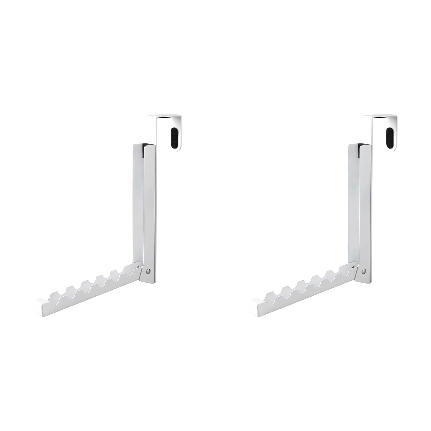 Vjsujehgy Over the Door Hooks Hanger, Foldable over Door Drying Laundry Rack Hooks for Hanging Clothes with 6, 2 Pack