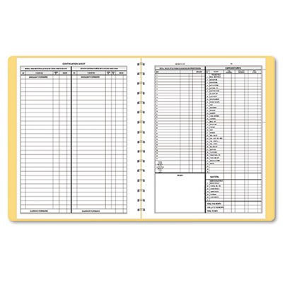Simplified Monthly Bookkeeping Record, Tan Vinyl Cover, 128 Pages, 8 1/2 x 11 (2 Pack)