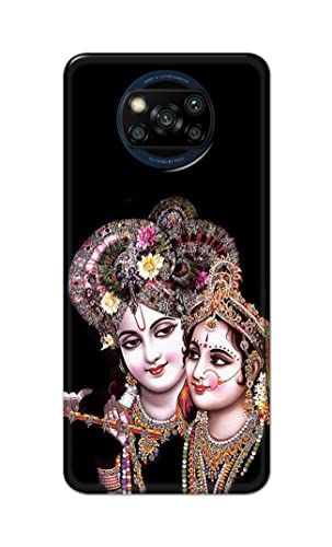 Image of PRINTFIDAA� Printed Hard Back Cover Case for Mi Poco X3 | Poco X3 Pro | Poco X3 NFC Back Cover (Radha Krishna) -2808