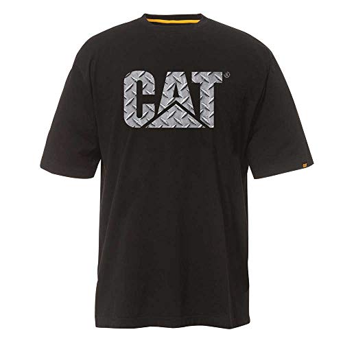 Caterpillar mens Custom Logo T-shirt T Shirt, Diamond Plate, X-Large US