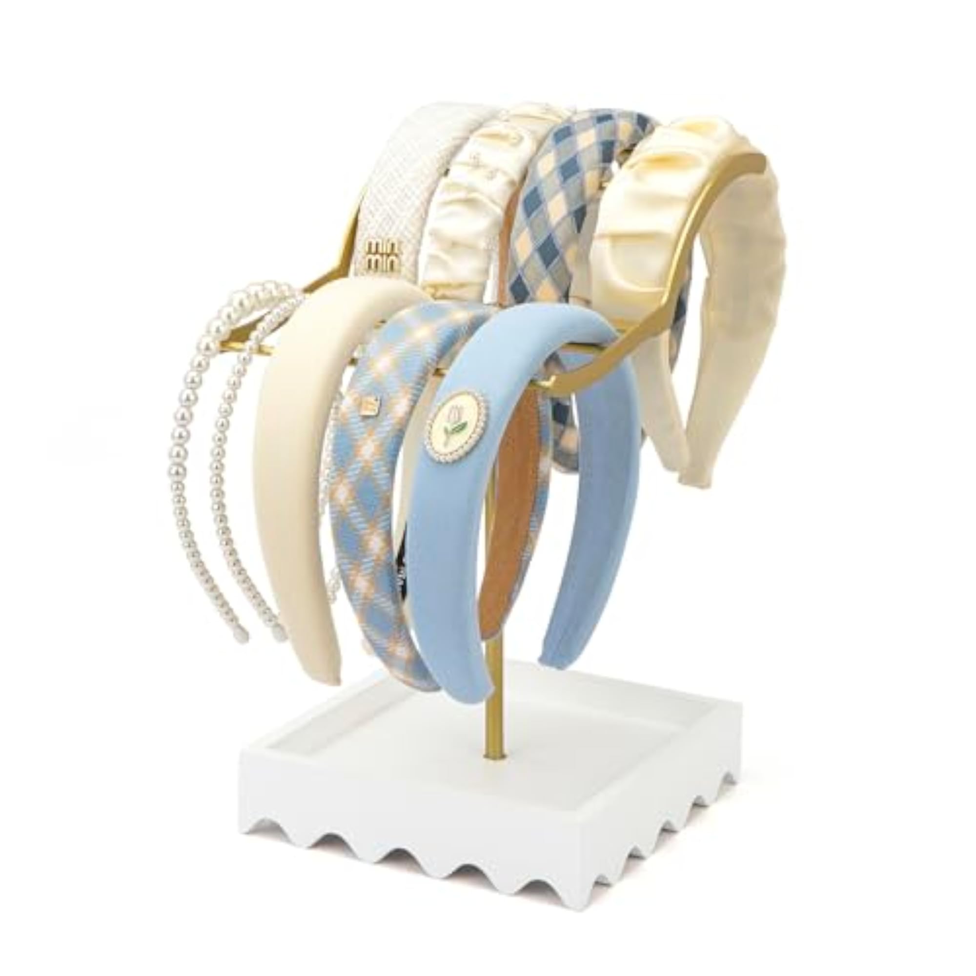 Metal 2-Tier Headband Holder, Stylish Organizer Stand