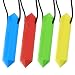 Sensory Chew Necklace for Boys & Girls - (4 Pack) - Chewlery Necklace Teething Necklace Chewing Necklace Oral Sensory Chew Toys Chew Necklaces for Sensory Kids, Oral Motor - Sensory Elements