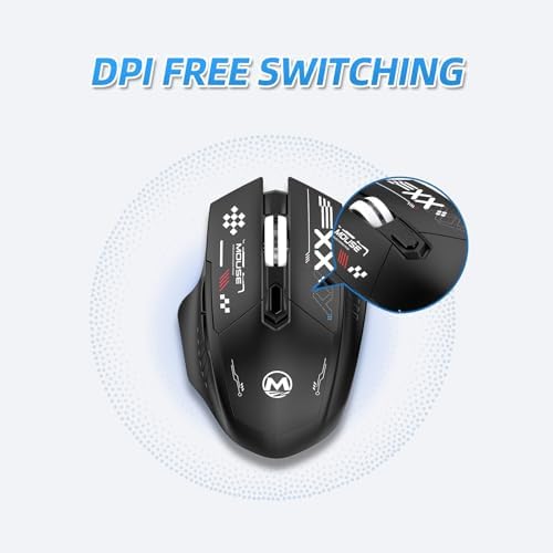 Wireless Bluetooth Dual-Mode Mouse - Ergonomic Right-Handed Design, USB Unifying Receiver, and 2.4GHz Reliable Connection - Works for Computers and Laptops - Far Quieter Clicks Than Most Mice,Black - 2