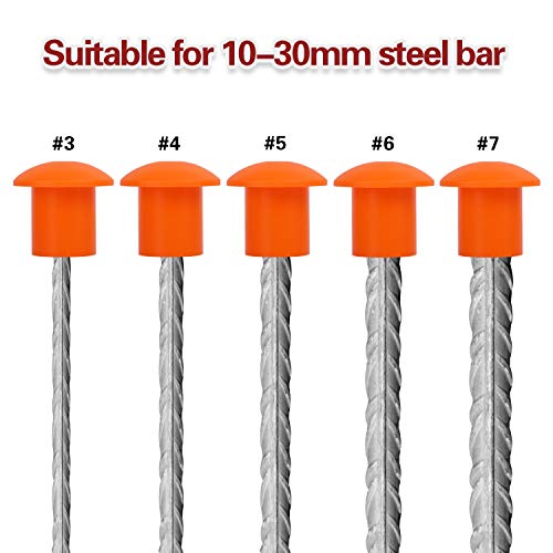 KEILEOHO 100 PCS Rebar Safety Caps,Yellow Plastic Mushroom Rebar Cap