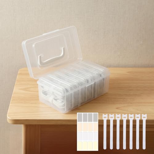Organisateur de câbles portable avec poignée et étiquettes pour tiroir maison