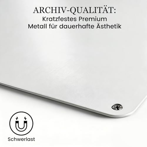 Qiytecno Magnettafel Weiß 50x100cm Groß: Magnetwand Metall Nur Für Magnete Nicht Beschreibbar Matt Pulverbeschichtet Starke Haftkraft Wohnzimmer Home Office Für Sammler