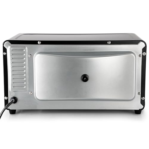 MegaChef 9.5 Quart Electric Counter Top 2 Slice Toaster Oven with Built in Timer, Bake, Broil, Toast (Black)