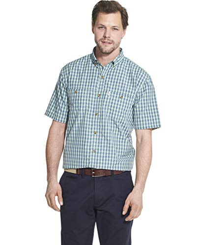 G.H. Bass & Co. Men's Explorer Short Sleeve Fishing Shirt Button Pocket, NILE