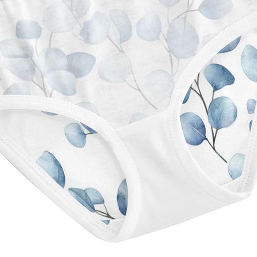 ZZKKO Blue Eucalyptus Leaves Girls Underwear Toddler Panties for Girls Comfort Brief Size 2-8T4