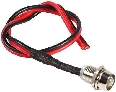 Miniatura 4 de Keenso 4 luces LED de 12 V, lámpara indicadora de 0.315 in para coche, furgoneta, barco, luces indicadoras de salpicadero (blanco)