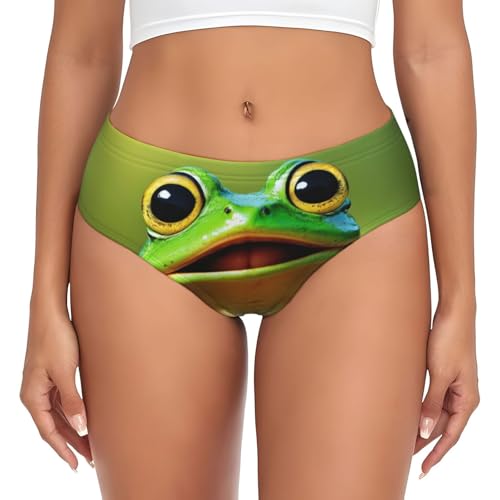 asbwuo Braguitas de Bikini con Estampado de Rana Verde para Mujer, Braguitas Hipster para Mujer, imprescindibles para el día a día.
